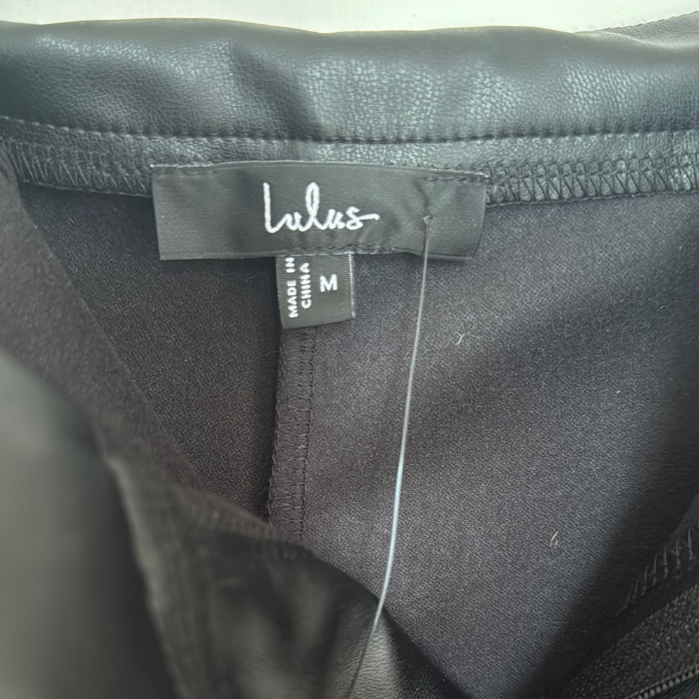 Lulu's Black Faux Leather Trousers - Picture 3 of 4